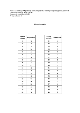 B.23 Organizacja rob&oacute;t związanych z budową i eksploatacją