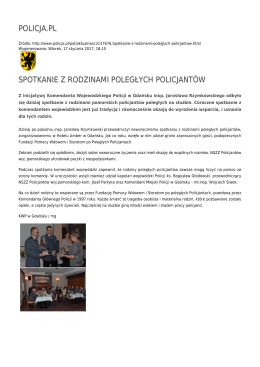 policja.pl spotkanie z rodzinami poległych policjantów