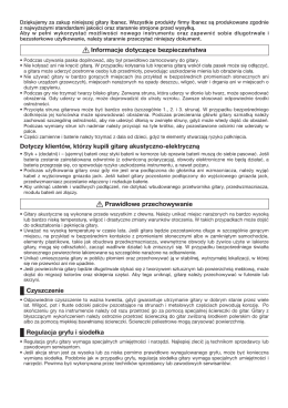 Informacje dotyczące bezpieczeństwa Dotyczy klientów