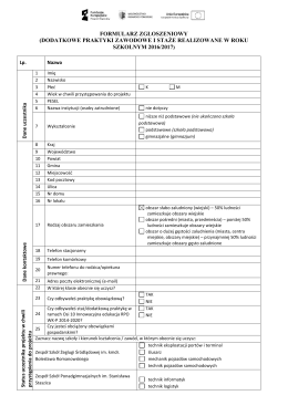 formularz zgłoszeniowy tutaj (do 12.01.2017!)