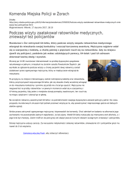 Generuj PDF - Komenda Miejska Policji w Żorach