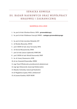 Komisja ds. badań naukowych oraz współracy krajowej i zagranicznej