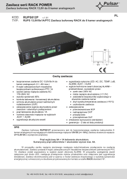Zasilacz serii RACK POWER