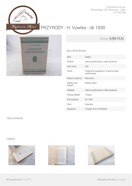 CZŁOWIEK I SIŁY PRZYRODY - H. Vowles