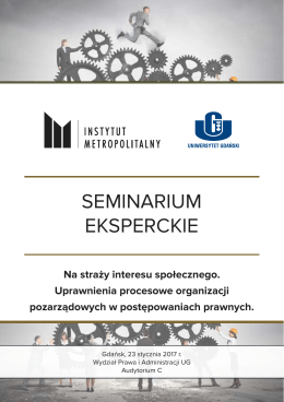 Program seminarium Instytutu Metropolitalnego