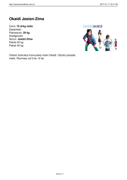 Okaidi Jesien-Zima, Okaidi Jesien