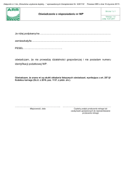 Wzór oświadczenia