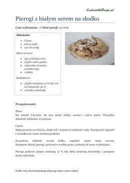 Pierogi z białym serem na słodko