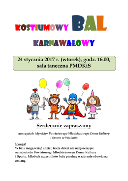 Kostiumowy Bal Karnawałowy - pmdkis