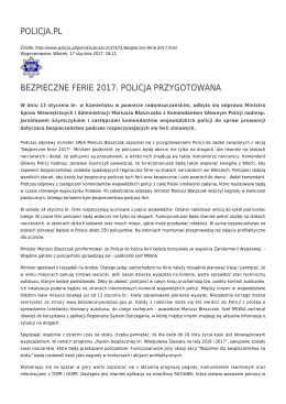 POLICJA.PL BEZPIECZNE FERIE 2017