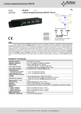 Listwa bezpiecznikowa RACK Pulsar