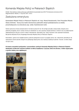 Generuj PDF - Komenda Miejska Policji w Piekarach Śląskich