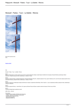 Pielgrzymki : Mariazell – Padwa – Turyn – La Salette – Werona