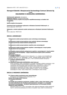Starogard Gdański: Ubezpieczenie Kociewskiego Centrum