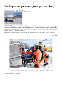 Helikopterem po kontuzjowanych narciarzy