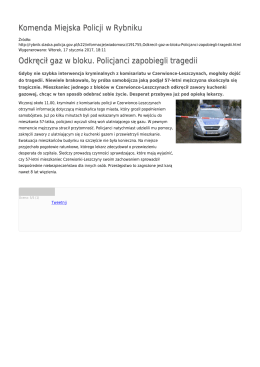 Generuj PDF - Komenda Miejska Policji w Rybniku