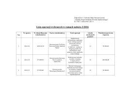 Lista operacji wybranych w ramach naboru 3/2016