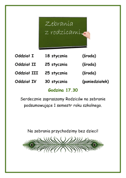 Zebrania - Przedszkole 196