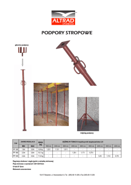 Podpory stropowe PP-300-360-400 Plik PDF