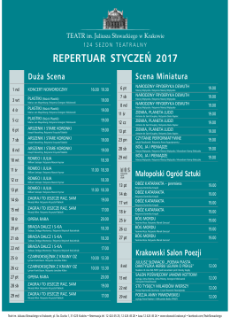 Aktualny repertuar do pobrania - Teatr im. Juliusza Słowackiego w