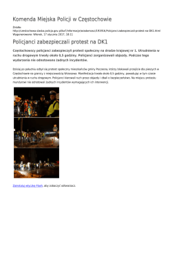 Generuj PDF - Komenda Miejska Policji w Częstochowie