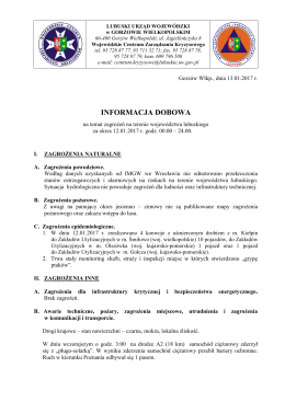 informacja dobowa - Lubuski Urząd Wojew&oacute;dzki