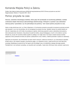 Generuj PDF - Komenda Miejska Policji w Zabrzu