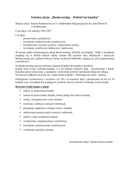 Szkolna akcja: „Bookcrossing – Podziel się książką”