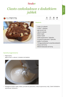 Ciasto czekoladowe z dodatkiem jabłek