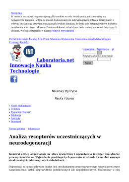 Analiza receptorów uczestniczących w