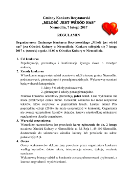 MIŁOŚĆ JEST WŚR&Oacute;D NAS - Ośrodek Kultury w Niemodlinie