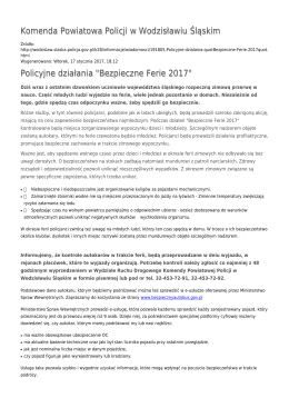 Generuj PDF - Komenda Powiatowa Policji w Wodzisławiu Śląskim