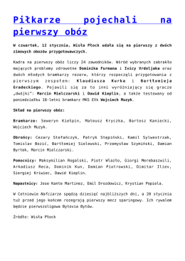 Piłkarze pojechali na pierwszy obóz