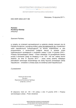 departament kształcenia og&oacute;lnego