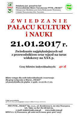 PAŁACU KULTURY i NAUKI