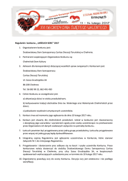 Regulamin konkursu - Chełmiński Dom Kultury