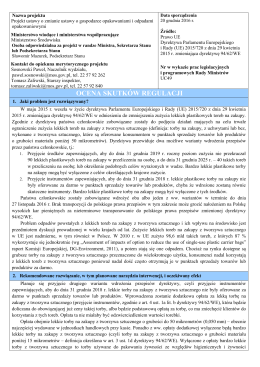 OCENA SKUTKÓW REGULACJI