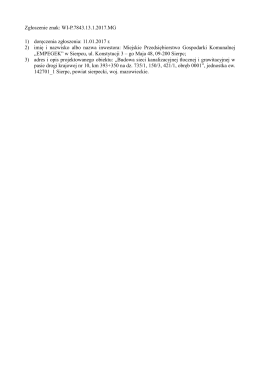 Zgłoszenie znak: WI-P.7843.13.1.2017.MG 1) doręczenia