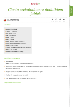 Ciasto czekoladowe z dodatkiem jabłek
