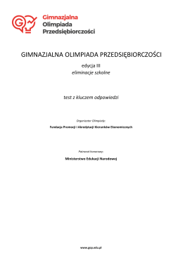 Test el. szkolnych z kluczem odp.