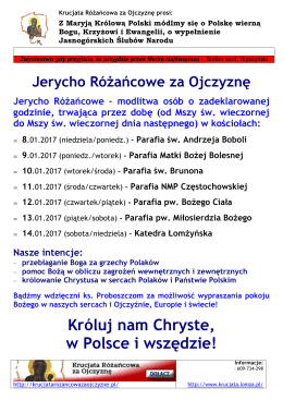 PLAKAT KzO 17-01-08 Jerycho 21 - Parafia pw. Bożego Ciała w