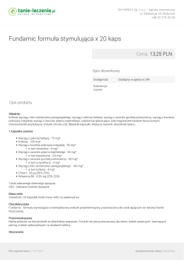 Fundamic formuła stymulująca x 20 kaps