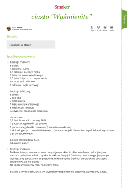 ciasto "Wyśmienite"