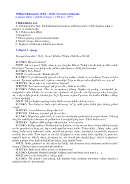 William Shakespeare (1564 – 1616): Sen noci svatojánské