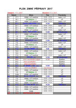 pl&aacute;n zimn&iacute; př&iacute;pravy 2017