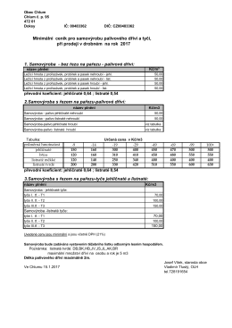 Samovýroba dřeva ceník 2017