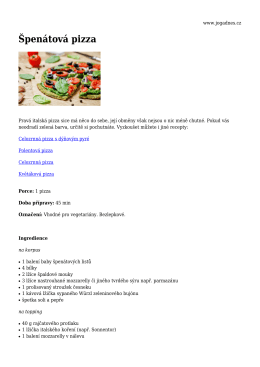 Špenátová pizza