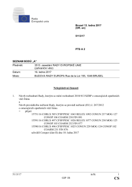 5113/17 in/lk 1 GIP 1B Nelegislativn&iacute; činnosti 1. N&aacute;vrh rozhodnut&iacute;