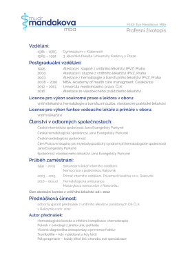 Profesní životopis