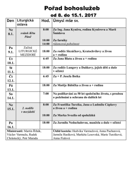 Týden od 9.1. do 16.1.2017